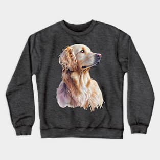 Watercolor Portrait of Golden Retriever Dog Crewneck Sweatshirt